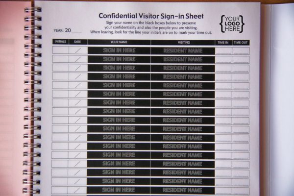 GDPR Compliant Visitor Sheet Book (1,800 names ) Perfect for Nursing homes & Care Facilities - Image 5